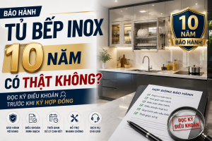 Bảo Hành Tủ Bếp Inox 10 Năm Có Thật Không? Đọc Kỹ Điều Khoản Trước Khi Ký Hợp Đồng
