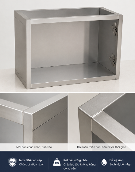 Khung tủ bếp inox 304 chống gỉ