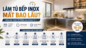 Làm Tủ Bếp Inox Bao Lâu? Timeline Thực Tế Từng Giai Đoạn Từ A–Z