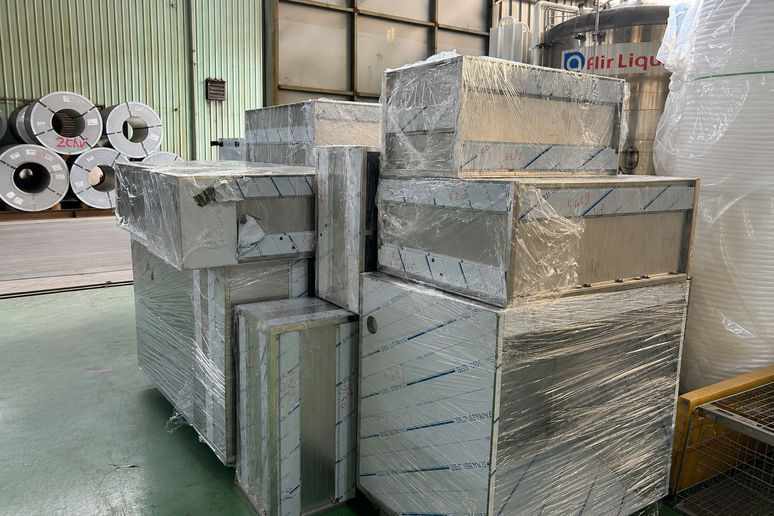 Module tủ bếp inox hoàn thiện tại xưởng Inoxmart