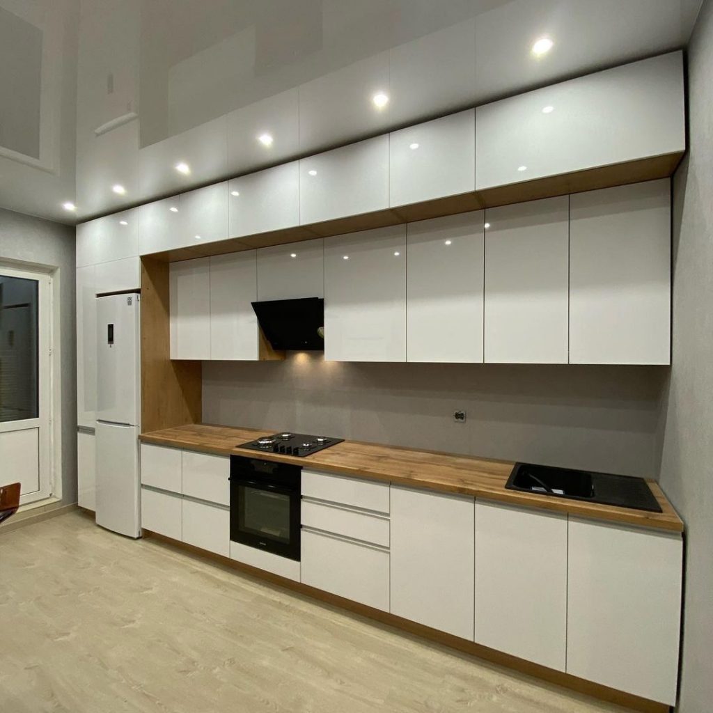 Mẫu tủ bếp chữ I hiện đại