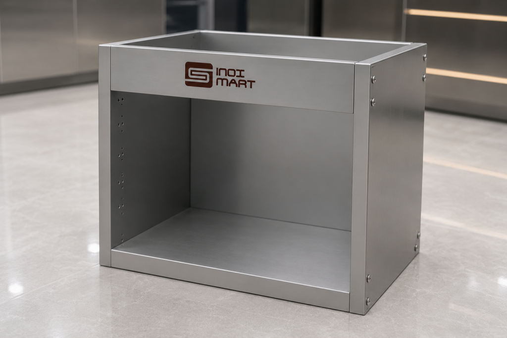 Kết cấu thùng tủ bếp inox module chắc chắn