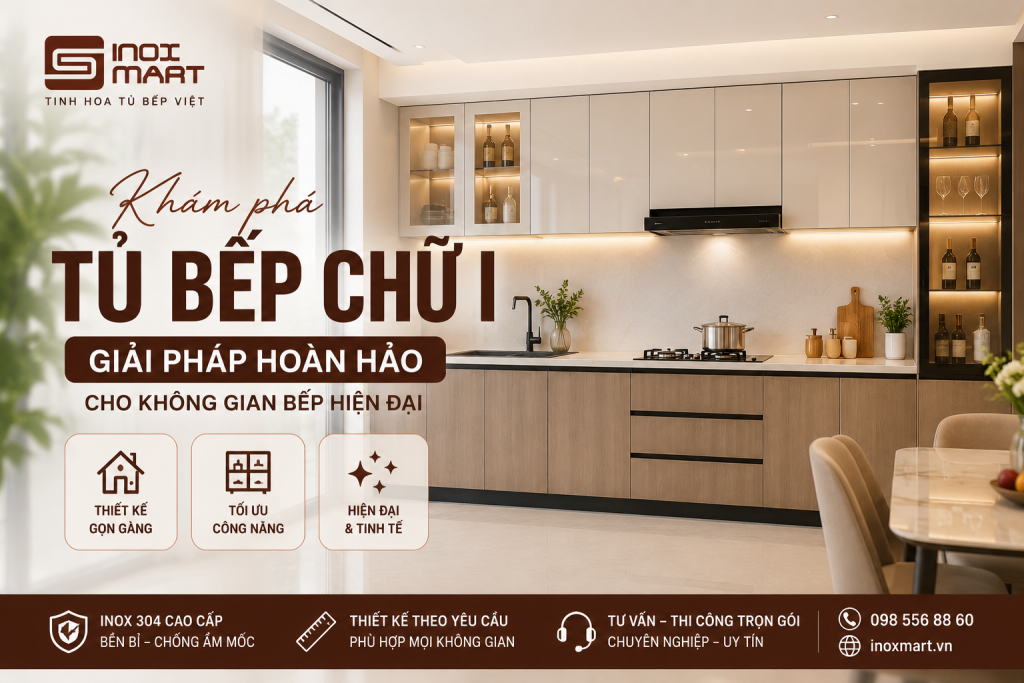 Tủ Bếp Chữ I – Giải Pháp Tối Ưu Cho Không Gian Bếp Hiện Đại