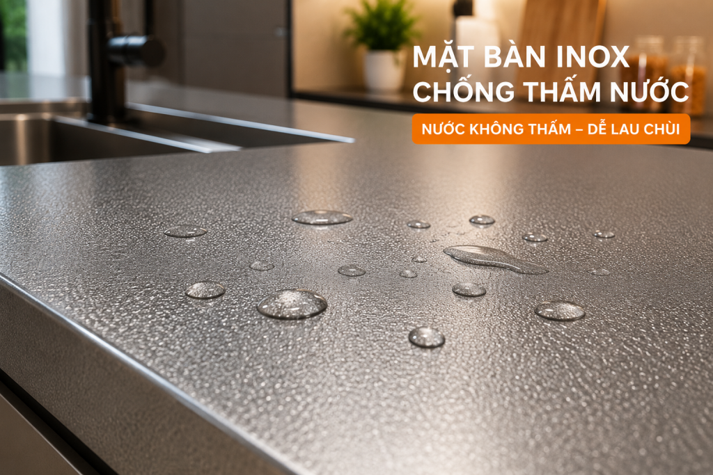 Mặt bàn inox chống thấm nước