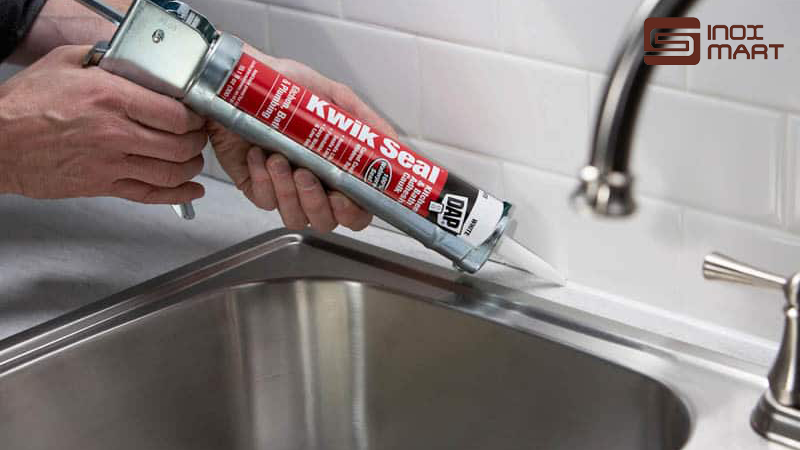 Bắn lại keo silicone chống mốc cho chậu rửa
