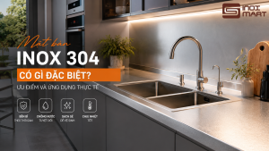 Mặt bàn inox 304 có gì đặc biệt? Ưu điểm và ứng dụng thực tế