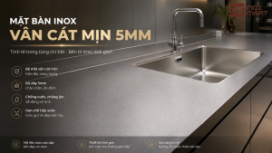 Mặt Bàn Inox Vân Cát Mịn Dày 5mm Có Gì Đặc Biệt? Ưu Điểm Và Ứng Dụng Thực Tế